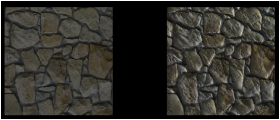 Normal mapping result