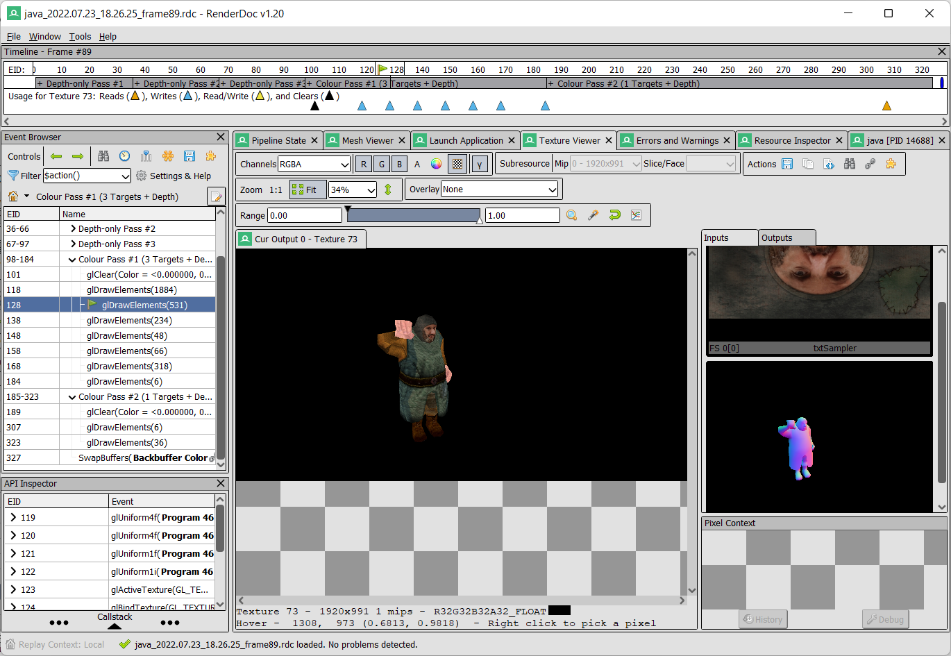 Texture inputs
